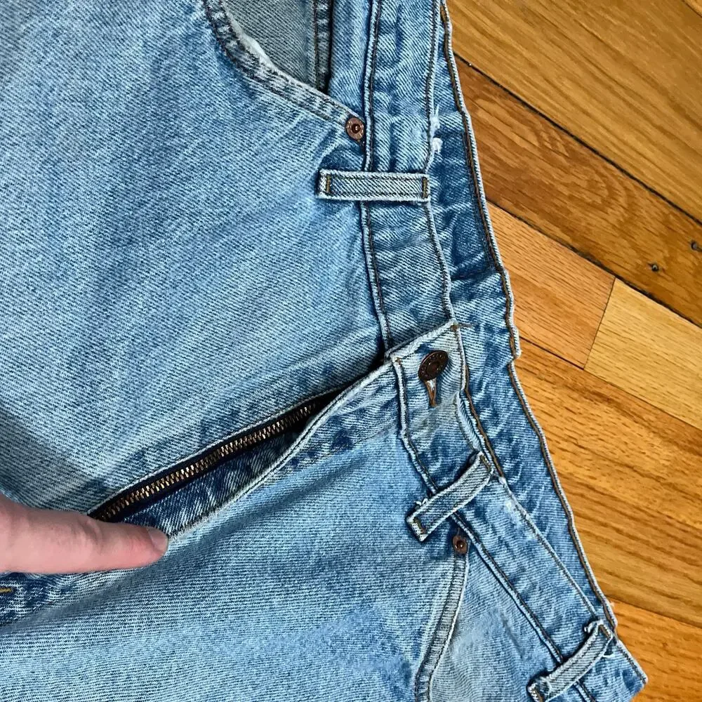 VTG 90s Levi's 550 Orange Tab Jeans Mens 37x30 Relaxed Fit Tapered Wear Distress